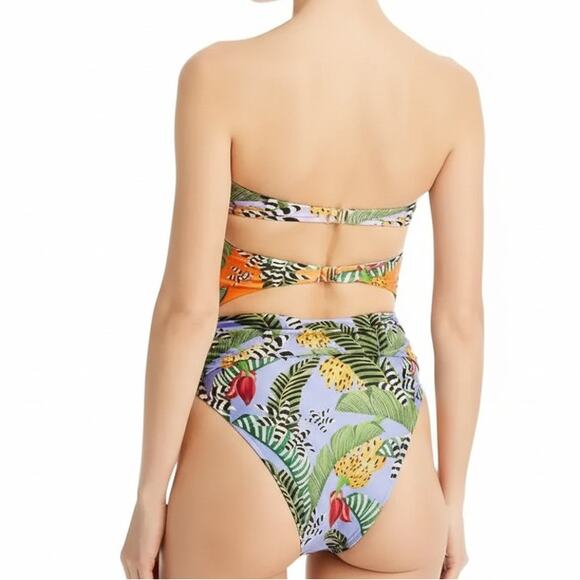 Farm Rio Cutout Bandeau One Piece/Two Piece Convertible, XS - Picture 3 of 16